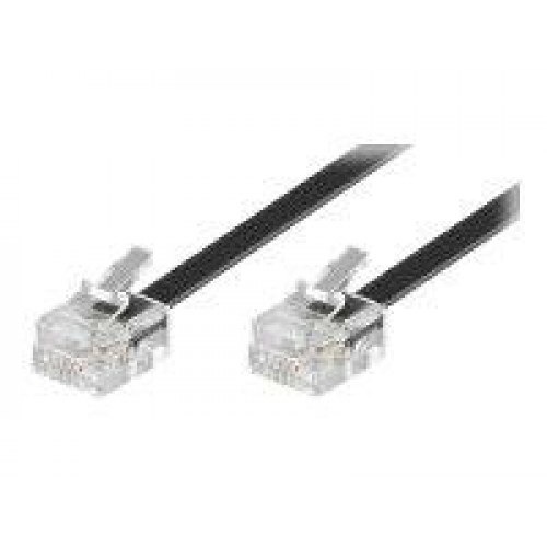 Goobay telefonkabel RJ-11 til RJ-11 - 10 m - sort