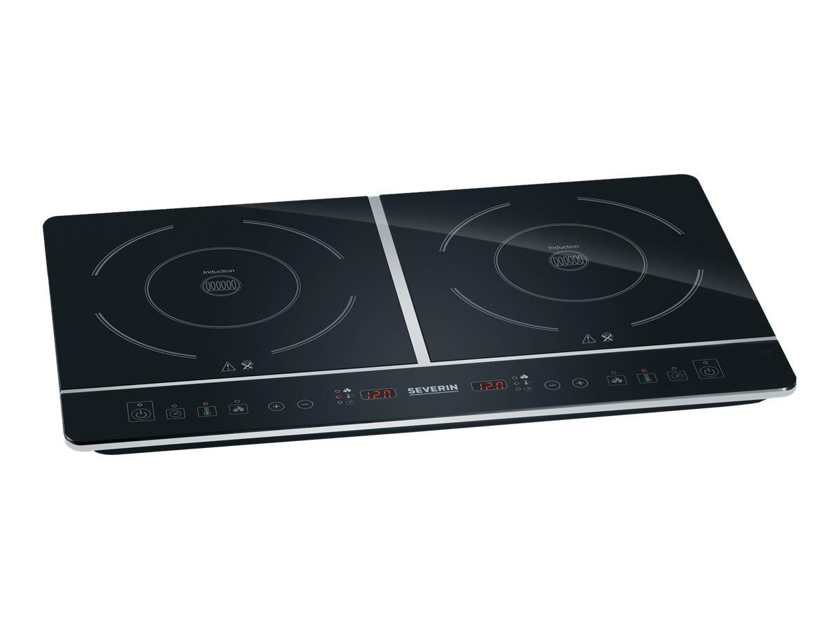 SEVERIN DK 1031 induktionskogeplade med 2 zoner - 3.400 W, sort billede