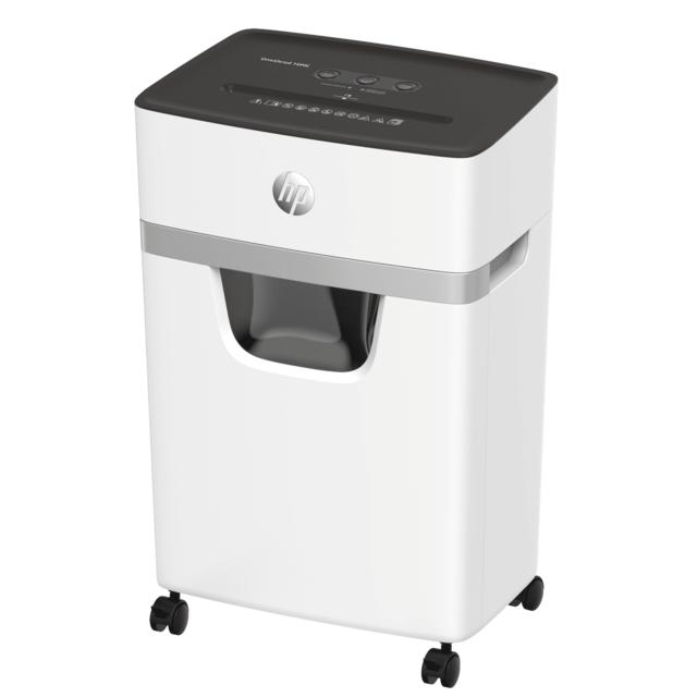 HP OneShred 10MC makulator - micro-cut 2 × 15 mm, P-5 - hvid/grå