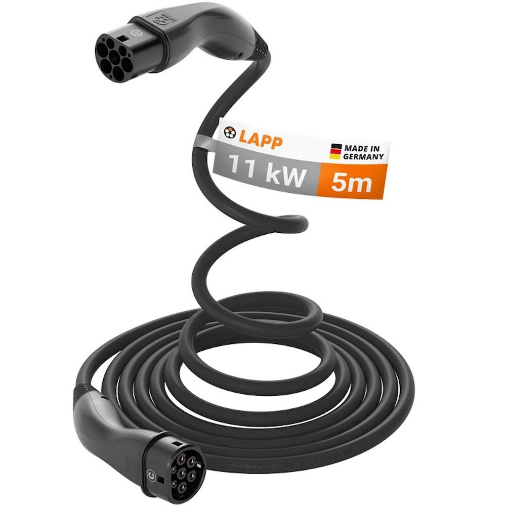 Lapp Mobility Type 2 HELIX selvoprullende ladekabel 11 kW 5 m - sort billede