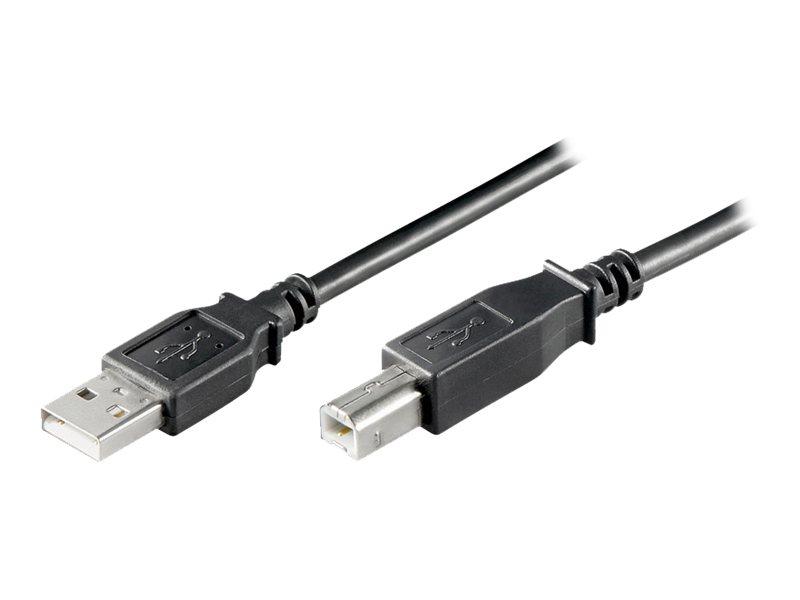 Goobay USB 2.0-kabel 5 m - USB-A til USB-B - sort billede