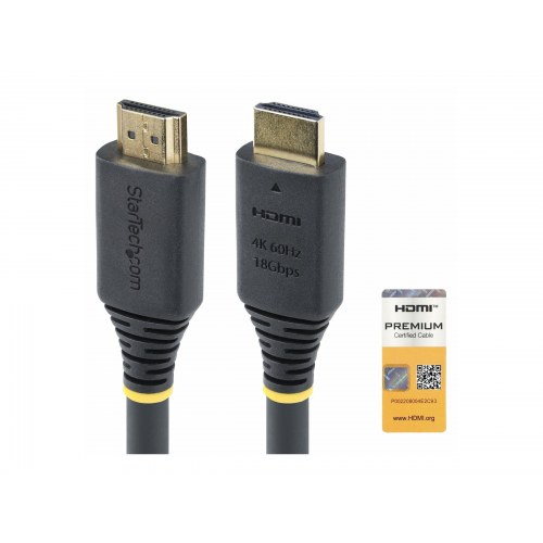 StarTech.com HDMI-kabel 5 m - Premium Certified High Speed 4K 60 Hz med Ethernet - Sort