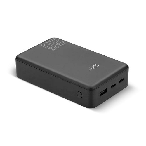 everActive EB-22QB powerbank 20.000 mAh - 20W, 1x USB, 2x USB‑C, LCD, sort