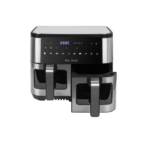 BLOW Airfryer 9 l - Dobbelt kurv, 2.500 W varmluftfriture med 8 programmer
