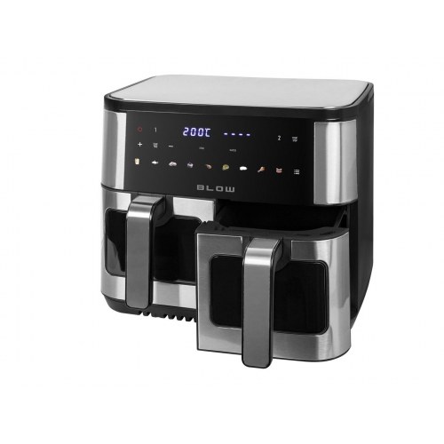BLOW Airfryer 9 l - Dobbelt kurv, 2.500 W varmluftfriture med 8 programmer