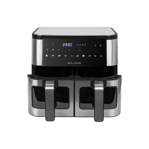 BLOW Airfryer 9 l - Dobbelt kurv, 2.500 W varmluftfriture med 8 programmer