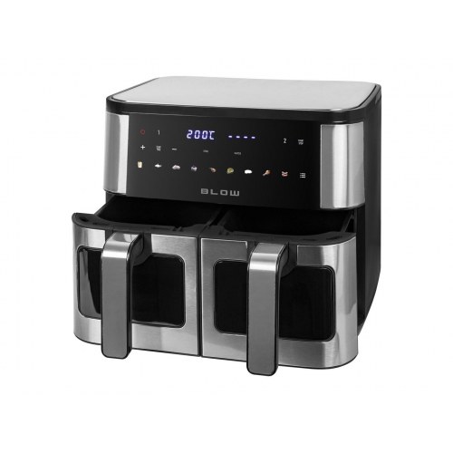 BLOW Airfryer 9 l - Dobbelt kurv, 2.500 W varmluftfriture med 8 programmer
