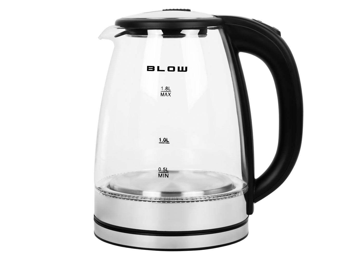 BLOW BK-18GS glas elkedel 1,8 l - 2.000 W, sort