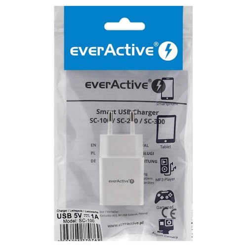 everActive SC-100 vægoplader - 1x USB, 5 W (1 A) - hvid