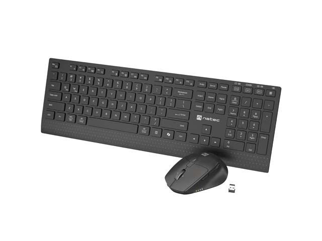 NATEC Stingray 2 trådløst tastatur og mus - US layout