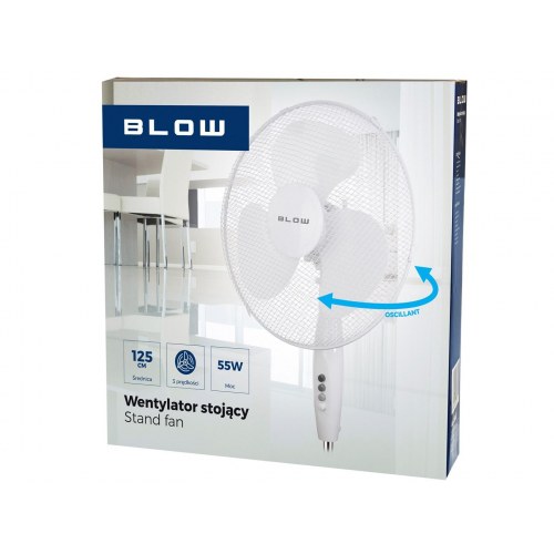 BLOW stående ventilator 16"/40 cm - hvid, 3 hastigheder
