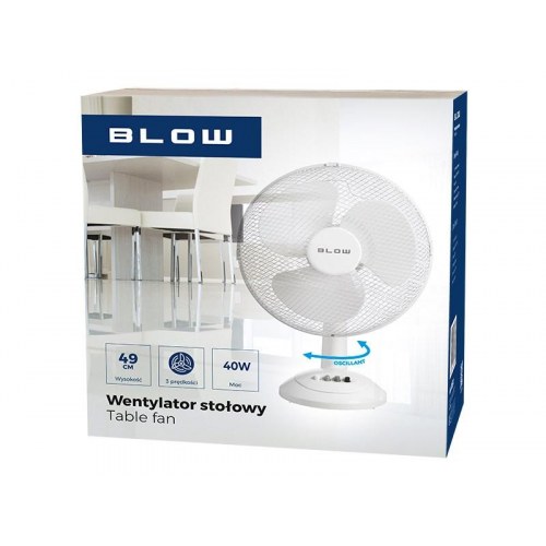 BLOW bordventilator 30 cm (12") - 40 W, 3 hastigheder, oscillerende