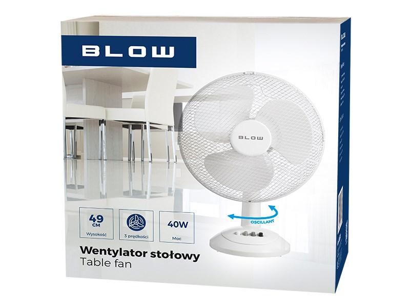 BLOW bordventilator 30 cm (12") - 40 W, 3 hastigheder, oscillerende