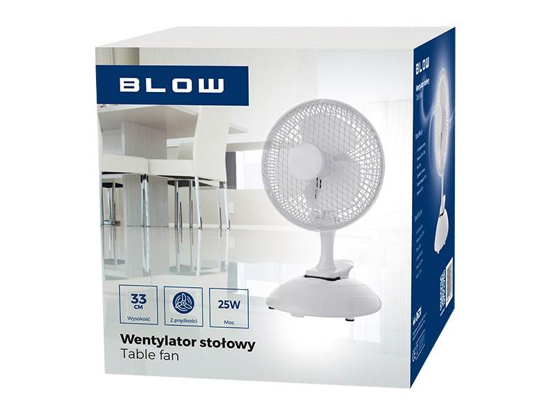 BLOW bordventilator 15 cm 2-i-1 med klemme - 25 W, hvid
