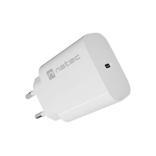 Natec Ribera væglader 1x USB‑C 20 W - hvid