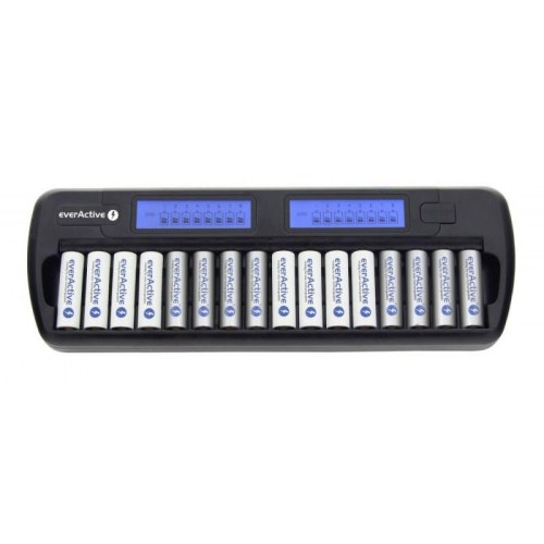 everActive NC-1600 batterioplader - universel DC, 16x AA/AAA, NiMH
