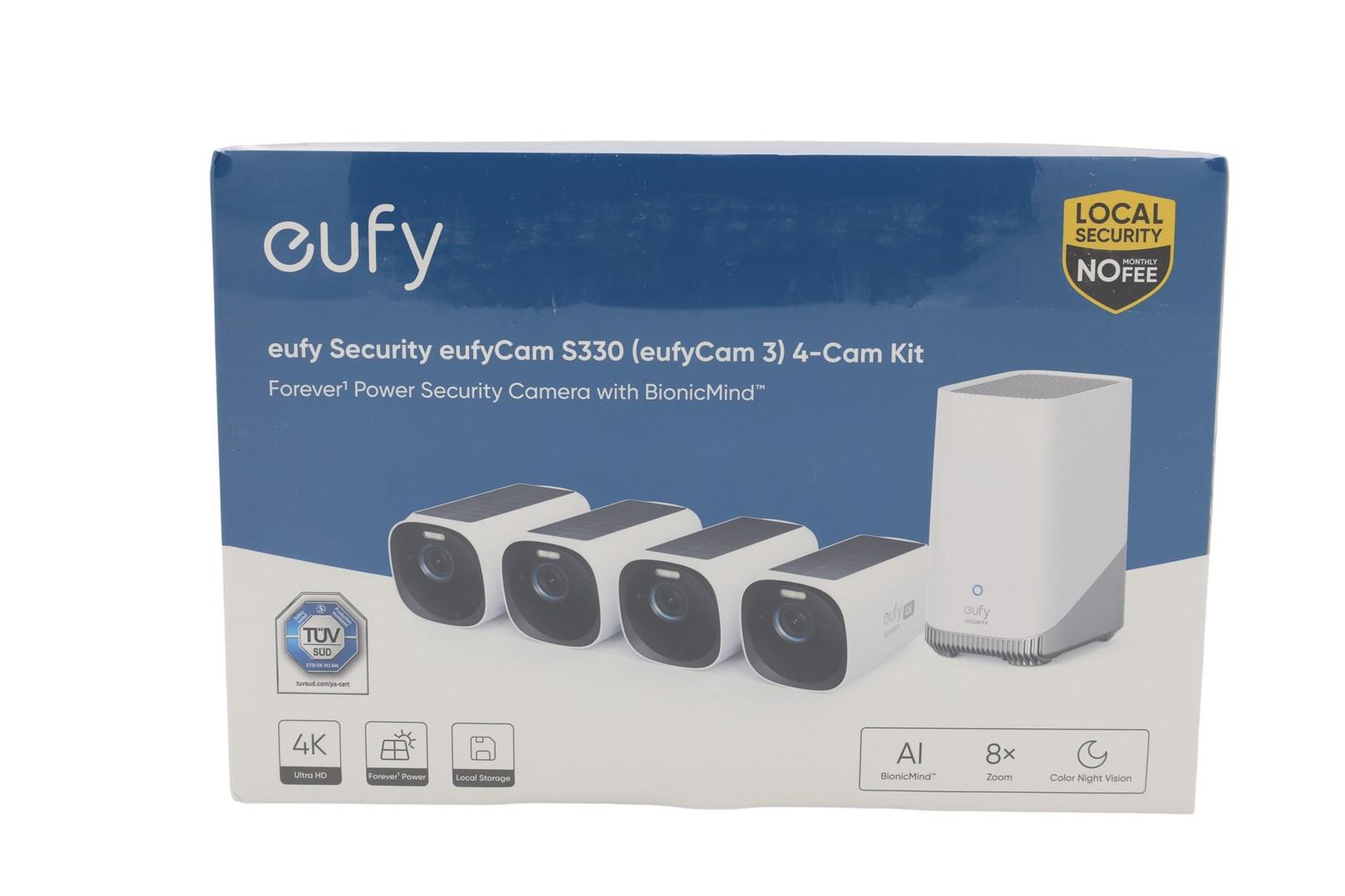eufy Security eufyCam S330 (eufyCam 3) - 4-kamera kit med hub