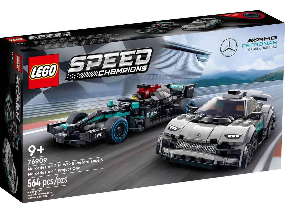 LEGO Speed Champions 76909 - Mercedes-AMG F1 W12 E Performance & Mercedes-AMG Project One byggesæt