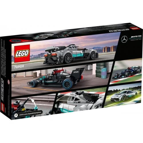 LEGO Speed Champions 76909 - Mercedes-AMG F1 W12 E Performance & Mercedes-AMG Project One byggesæt