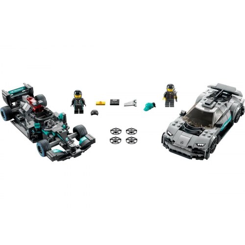 LEGO Speed Champions 76909 - Mercedes-AMG F1 W12 E Performance & Mercedes-AMG Project One byggesæt