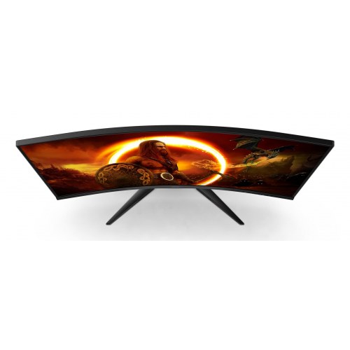 AOC C32G2ZE 31,5" buet gaming-skærm - Full HD, 240 Hz, VA, sort/rød