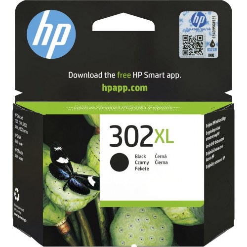 HP 302XL høj kapacitet blækpatron - sort (original)
