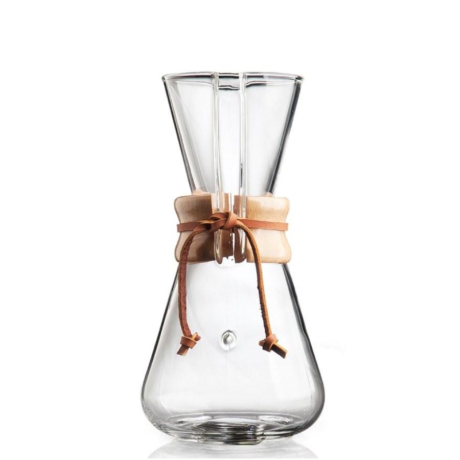 CHEMEX Classic kaffebrygger - 3 kopper, glas/ træ