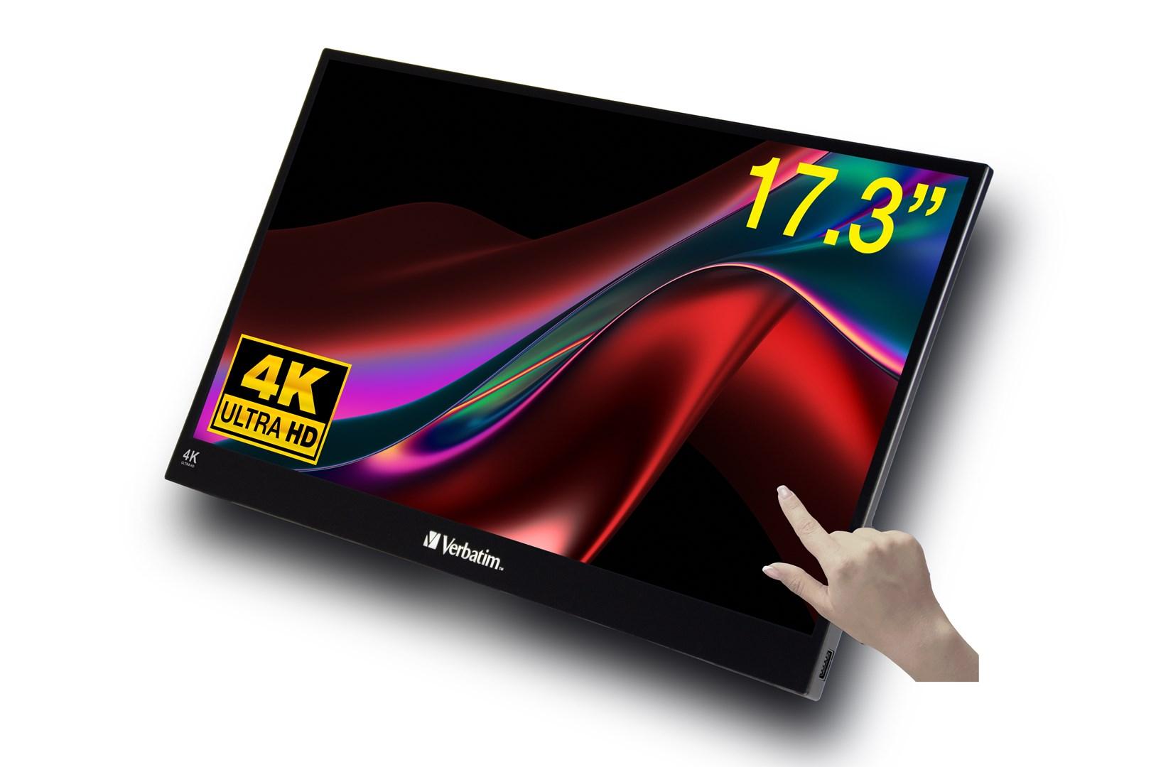 Verbatim bærbar touchskærm 17,3" - Ultra HD 4K IPS