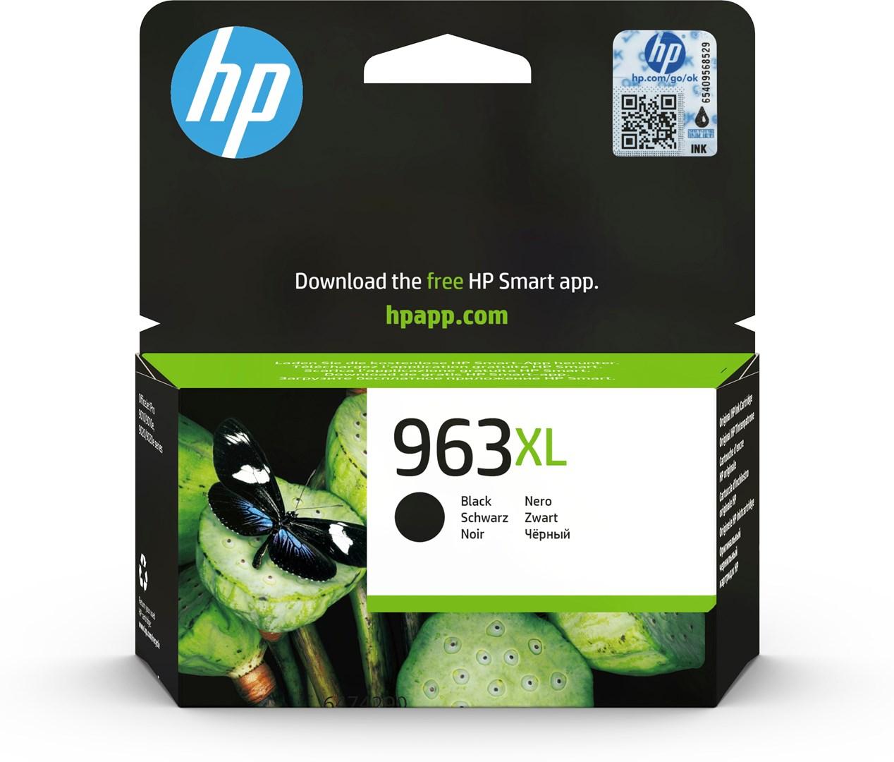 HP 963XL sort blækpatron - High Yield, original