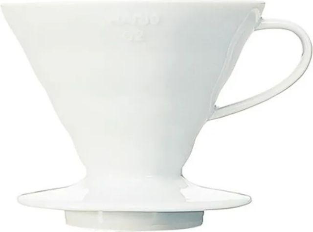 Hario V60-02 håndbrygger i hvid porcelæn