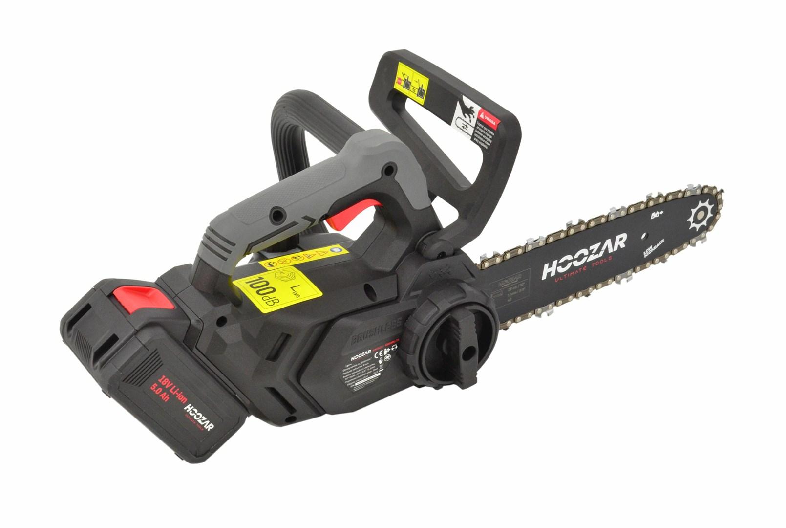 HOOZAR kædesav 10"/25 cm 18V - inkl. 1×5,0 Ah batteri (CH10BL-T1)