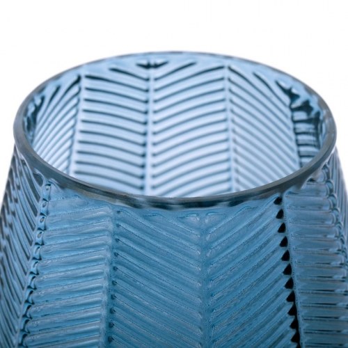 AmeliaHome Vitoria vase - oval glasvase, blå 25,5 cm