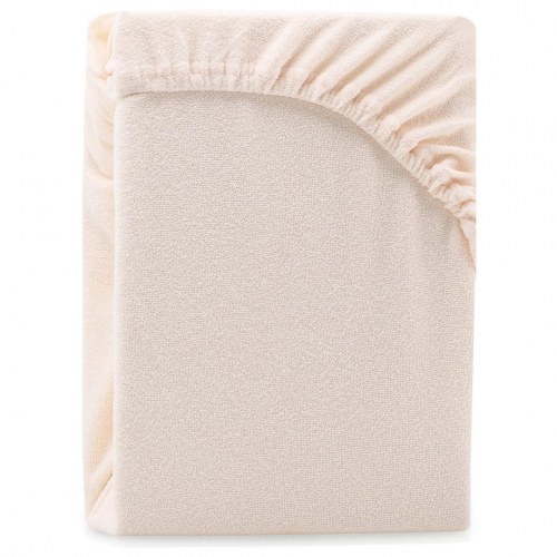 Amelia Home RUBY faconlagen i frotté - beige, 160-180×200 cm