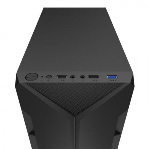 KRUX Astro Cube - sort micro ATX/Mini‑ITX pc‑kabinet med sidevindue