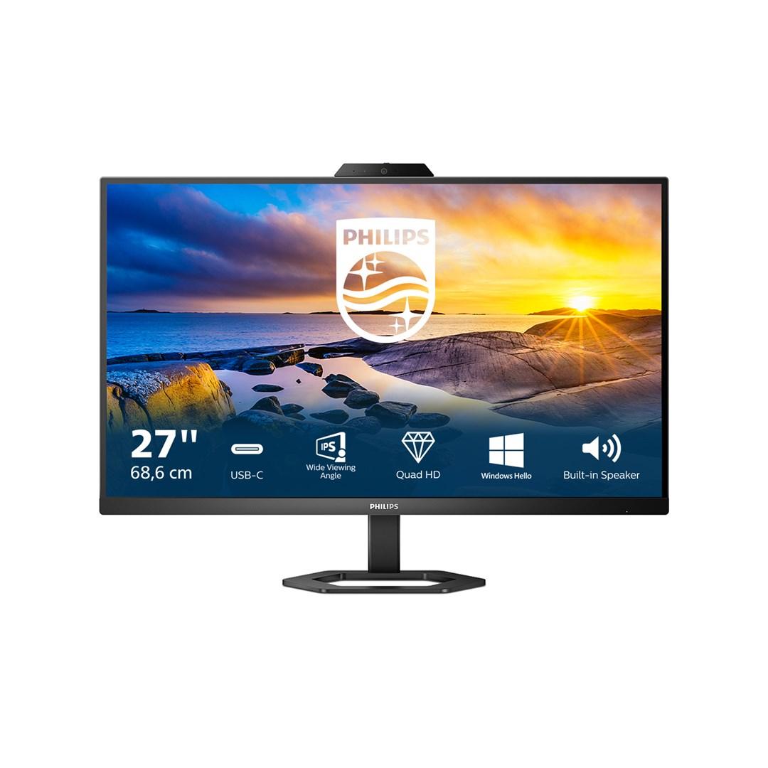 Philips 5000-serien 27E1N5600HE - 27" Quad HD IPS skærm med USB‑C og webcam billede