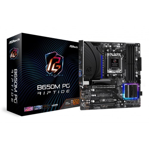 ASRock B650M PG Riptide - AMD B650 AM5 micro ATX bundkort