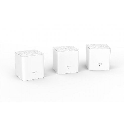 Tenda Nova MW3 mesh Wi‑Fi system - Dual‑band AC1200, hvid (3‑pak)