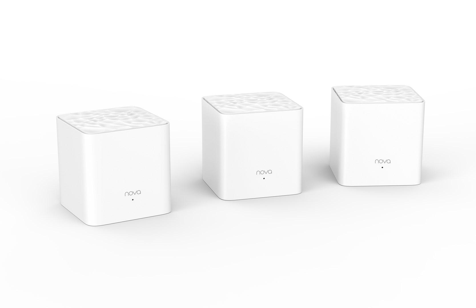 Tenda Nova MW3 mesh Wi‑Fi system - Dual‑band AC1200, hvid (3‑pak)