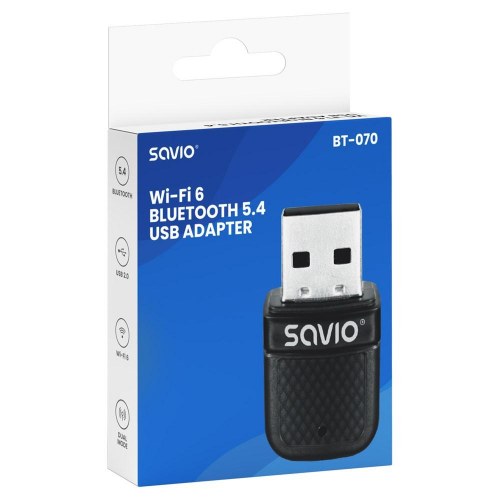 Savio BT-070 Bluetooth-adapter USB 2.0 til PC