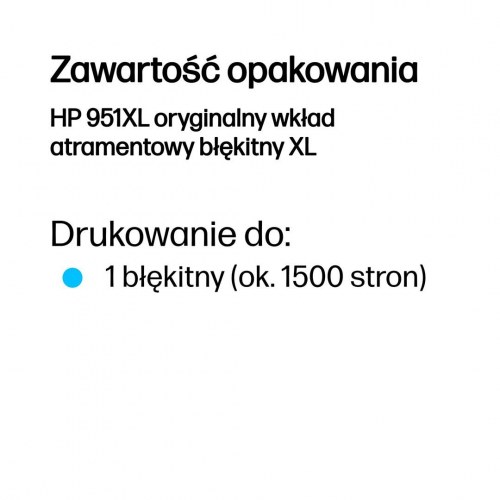 HP 951XL cyan blækpatron - høj kapacitet, original