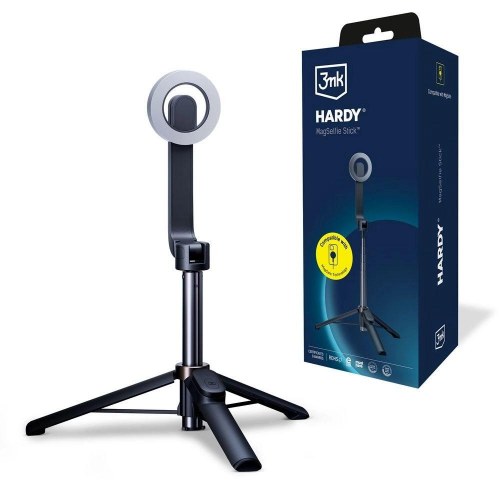 3MK Hardy MagSelfie Stick - Bluetooth selfie-stang til smartphone, sort