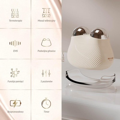 Neno Beauty Naya ansigtsmassager - EMS og termoterapi, 2 hoveder