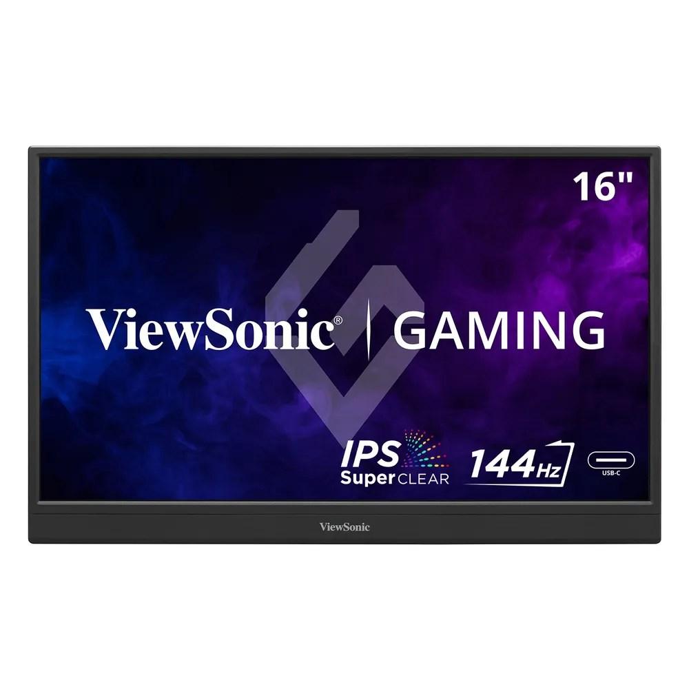 ViewSonic VX1654 15,6" bærbar skærm - IPS, Full HD, 144 Hz, USB‑C, sort