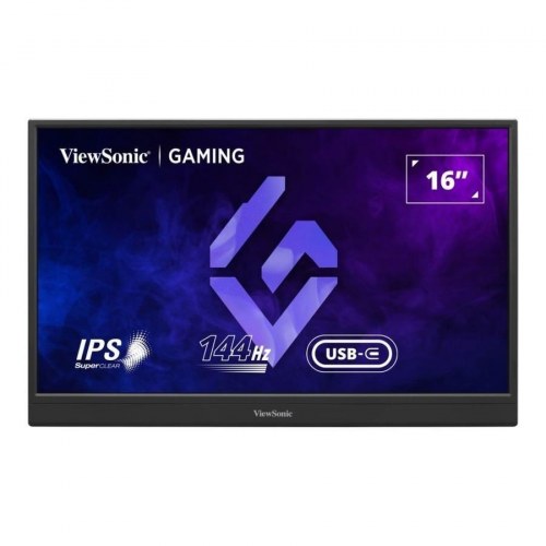ViewSonic VX1654 15,6" bærbar skærm - IPS, Full HD, 144 Hz, USB‑C, sort