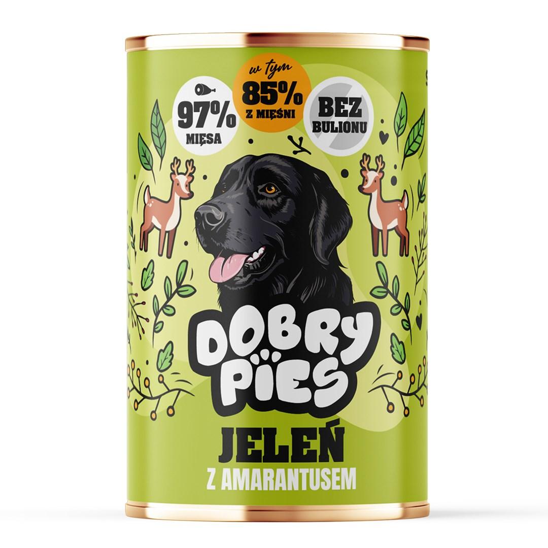 Dobry Pies vådfoder til hund - hjort med amarant, 400 g