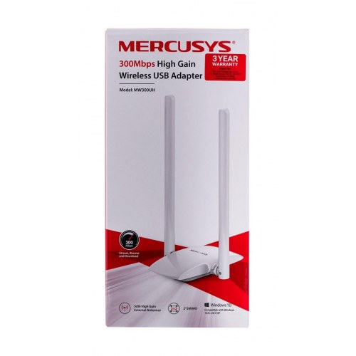 Mercusys MW300UH - 300 Mbit/s High Gain trådløs USB-adapter