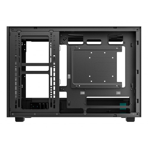 DeepCool CH260 Wood Micro Tower pc-kabinet - sort/træ, hærdet glas