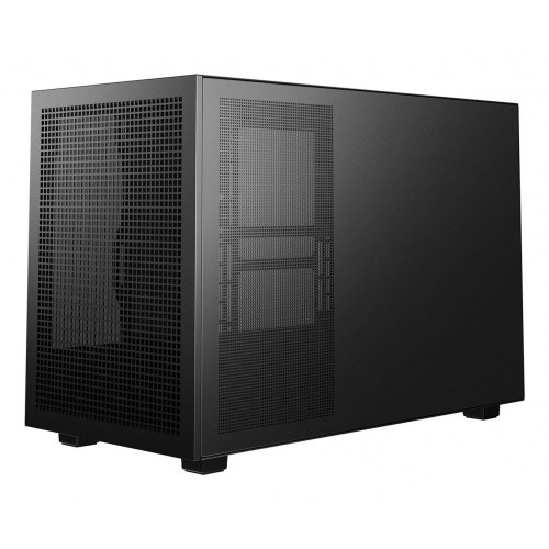 DeepCool CH260 Wood Micro Tower pc-kabinet - sort/træ, hærdet glas