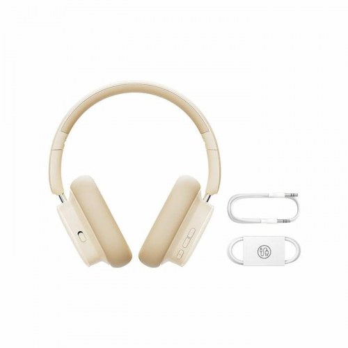 Baseus Bowie H1i trådløse over‑ear høretelefoner - hvid