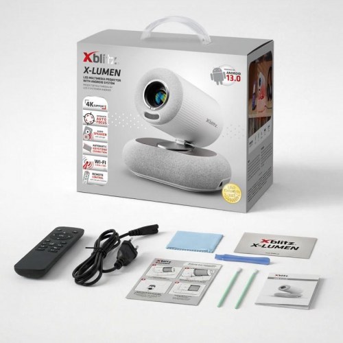 Xblitz X-LUMEN multimedie LED‑projektor med Android 13 (Full HD)